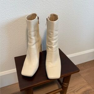 Sam Edelman Ivory Ankle Booties